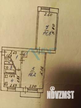 2-к квартира, вторичка, 46м2, 5/5 этаж