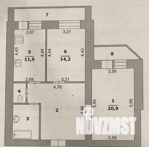 2-к квартира, вторичка, 84м2, 5/17 этаж