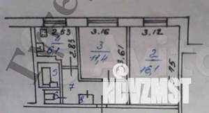 2-к квартира, вторичка, 45м2, 1/9 этаж