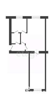 2-к квартира, вторичка, 44м2, 5/5 этаж