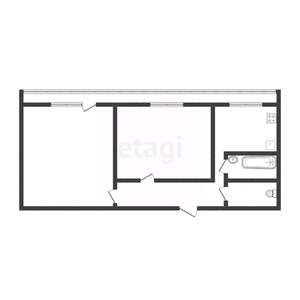 2-к квартира, вторичка, 51м2, 1/5 этаж