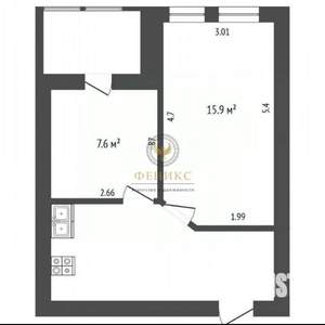 2-к квартира, вторичка, 46м2, 8/12 этаж