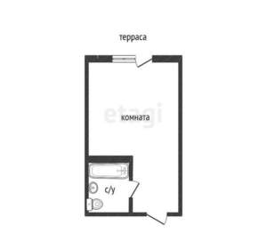 Студия квартира, вторичка, 21м2, 1/8 этаж