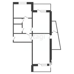 2-к квартира, вторичка, 51м2, 6/9 этаж