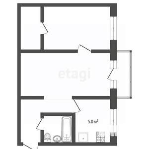 2-к квартира, вторичка, 44м2, 3/5 этаж