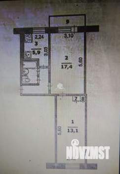 2-к квартира, вторичка, 44м2, 2/5 этаж