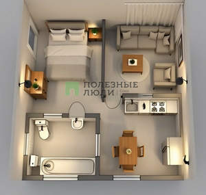 1-к квартира, вторичка, 21м2, 5/5 этаж