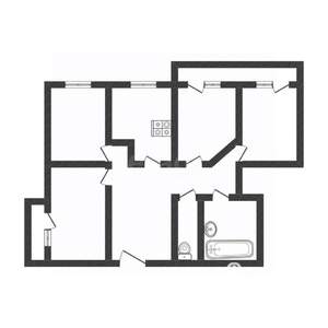 3-к квартира, вторичка, 76м2, 4/14 этаж