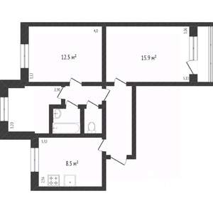 3-к квартира, вторичка, 61м2, 3/9 этаж