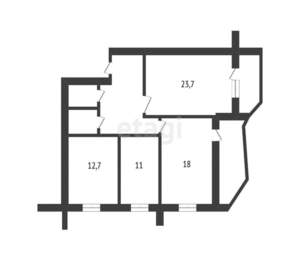 3-к квартира, вторичка, 87м2, 7/14 этаж