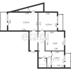 3-к квартира, вторичка, 80м2, 6/10 этаж
