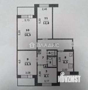 4-к квартира, вторичка, 74м2, 9/10 этаж