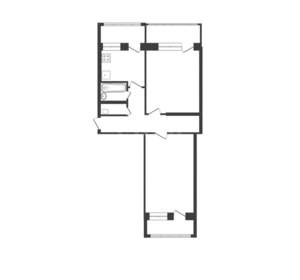 2-к квартира, вторичка, 55м2, 3/10 этаж