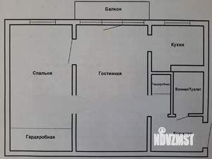 2-к квартира, вторичка, 43м2, 3/5 этаж