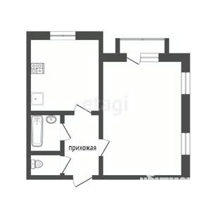1-к квартира, вторичка, 38м2, 12/12 этаж