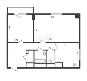2-к квартира, вторичка, 64м2, 5/11 этаж