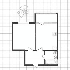 1-к квартира, вторичка, 46м2, 6/19 этаж