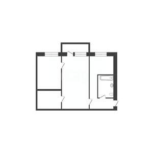 2-к квартира, вторичка, 43м2, 5/5 этаж