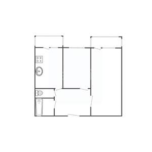 2-к квартира, вторичка, 52м2, 1/10 этаж