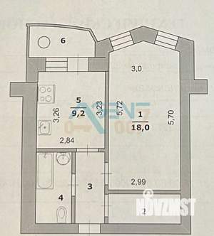 1-к квартира, вторичка, 39м2, 3/5 этаж