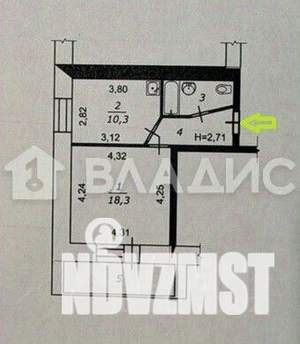 1-к квартира, вторичка, 37м2, 14/15 этаж