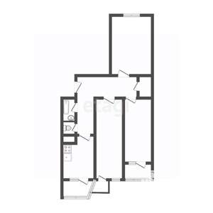 3-к квартира, вторичка, 89м2, 12/15 этаж