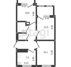 3-к квартира, вторичка, 60м2, 4/9 этаж