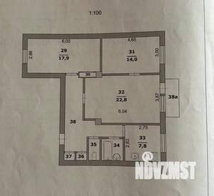 3-к квартира, вторичка, 82м2, 3/4 этаж