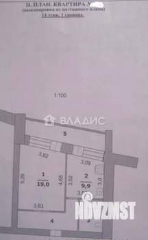 1-к квартира, вторичка, 44м2, 14/14 этаж