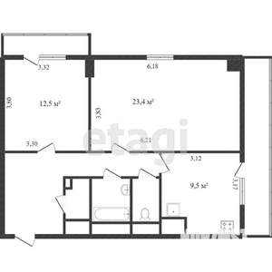 2-к квартира, вторичка, 64м2, 3/11 этаж