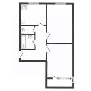 2-к квартира, вторичка, 43м2, 1/3 этаж
