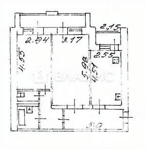 2-к квартира, вторичка, 66м2, 1/9 этаж