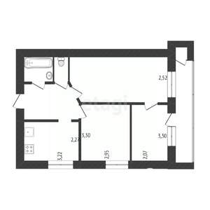 3-к квартира, вторичка, 83м2, 1/3 этаж