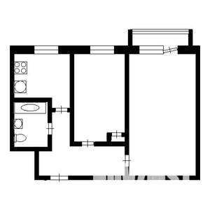 2-к квартира, вторичка, 44м2, 4/5 этаж