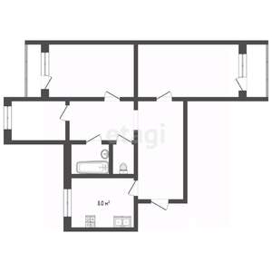 3-к квартира, вторичка, 65м2, 7/9 этаж
