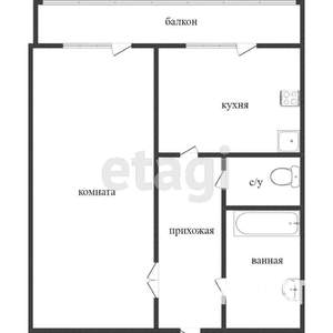 1-к квартира, вторичка, 33м2, 1/10 этаж
