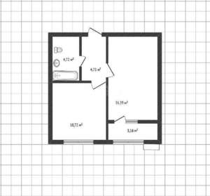 1-к квартира, вторичка, 40м2, 7/9 этаж