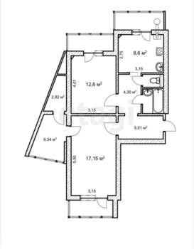2-к квартира, вторичка, 51м2, 6/10 этаж