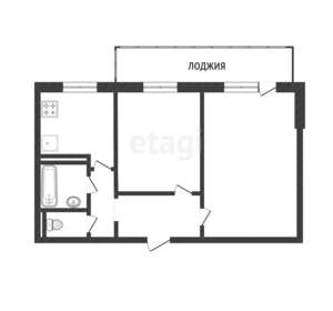 2-к квартира, вторичка, 45м2, 9/9 этаж