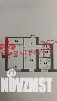 2-к квартира, вторичка, 43м2, 2/9 этаж