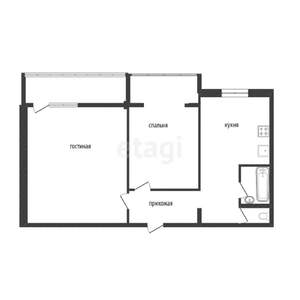 2-к квартира, вторичка, 53м2, 6/9 этаж