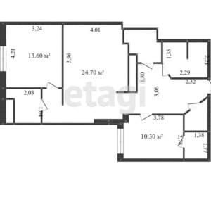 3-к квартира, вторичка, 100м2, 4/12 этаж