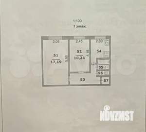 2-к квартира, вторичка, 44м2, 1/5 этаж