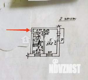 1-к квартира, вторичка, 32м2, 2/5 этаж