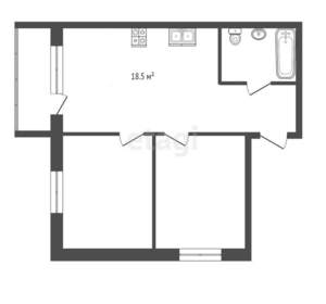 2-к квартира, вторичка, 60м2, 2/17 этаж