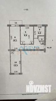 3-к квартира, вторичка, 58м2, 5/5 этаж