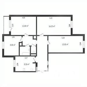 4-к квартира, вторичка, 77м2, 3/9 этаж