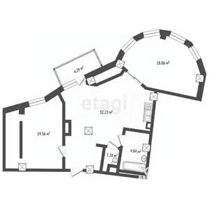 3-к квартира, вторичка, 85м2, 3/13 этаж