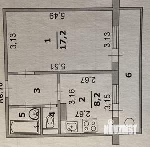 1-к квартира, вторичка, 33м2, 5/10 этаж