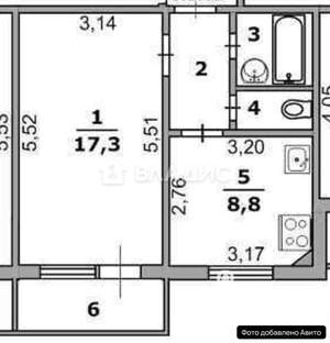 1-к квартира, вторичка, 35м2, 6/11 этаж